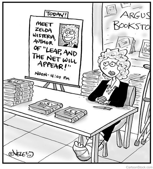 Cartoon: Today! Met Zelda Wisteria, author of "leap, and the Net Will Apppear!" 